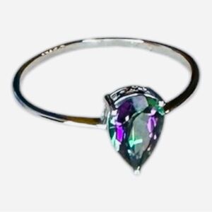 Mystic Topaz Ring 925 Silver Mutiple Size 6
